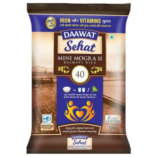 Daawat Sehat Mini Mogra II Basmati Rice 10 kg