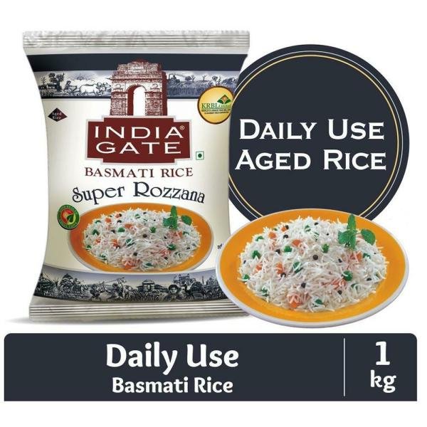 India gate Super Rozzana Basmati Rice 1 kg