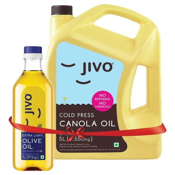 Jivo Cold Pressed Canola Oil 5 L and Get 1 L Free