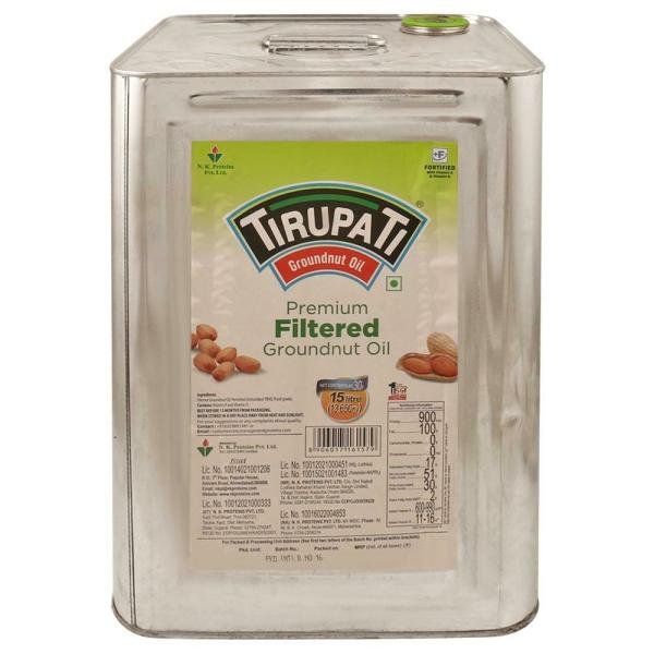 Tirupati Premium Filtered Groundnut Oil 15 L